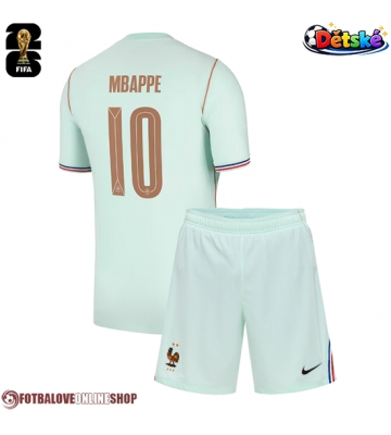 Francie Kylian Mbappe #10 Venkovní dres komplet pro Děti MS 2026 Krátkým Rukávem (+ Krátké kalhoty)