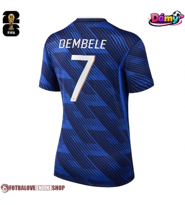 Francie Ousmane Dembele #7 Domácí Dres pro Dámy MS 2026 Krátkým Rukávem