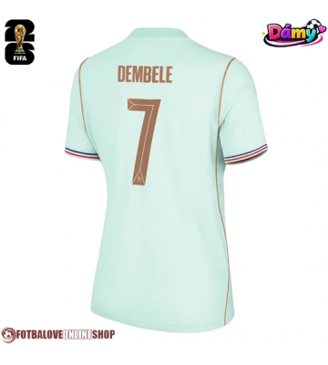 Francie Ousmane Dembele #7 Venkovní Dres pro Dámy MS 2026 Krátkým Rukávem