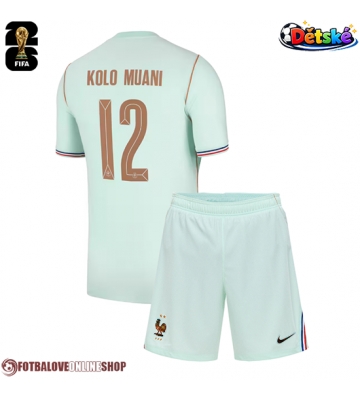 Francie Randal Kolo Muani #12 Venkovní dres komplet pro Děti MS 2026 Krátkým Rukávem (+ Krátké kalhoty)