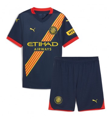 Girona Venkovní dres komplet pro Děti 2024-25 Krátkým Rukávem (+ Krátké kalhoty)