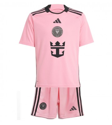 Inter Miami Domácí dres komplet pro Děti 2024-25 Krátkým Rukávem (+ Krátké kalhoty)