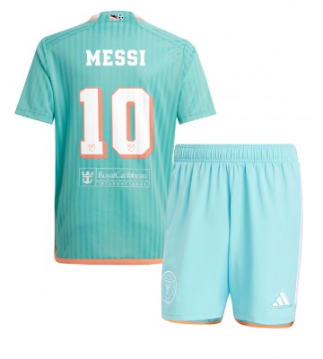 Inter Miami Lionel Messi #10 Alternativní dres komplet pro Děti 2024-25 Krátkým Rukávem (+ Krátké kalhoty)
