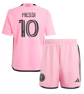 Inter Miami Lionel Messi #10 Domácí dres komplet pro Děti 2024-25 Krátkým Rukávem (+ Krátké kalhoty)