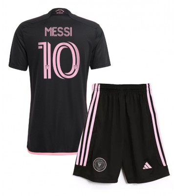 Inter Miami Lionel Messi #10 Venkovní dres komplet pro Děti 2024-25 Krátkým Rukávem (+ Krátké kalhoty)
