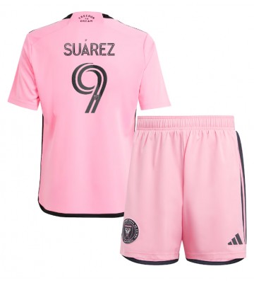 Inter Miami Luis Suarez #9 Domácí dres komplet pro Děti 2024-25 Krátkým Rukávem (+ Krátké kalhoty)