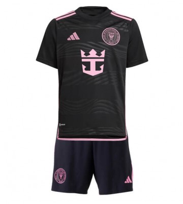 Inter Miami Venkovní dres komplet pro Děti 2024-25 Krátkým Rukávem (+ Krátké kalhoty)