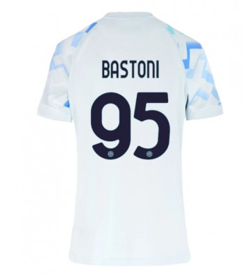 Inter Milan Alessandro Bastoni #95 Venkovní Dres pro Dámy 2025-26 Krátkým Rukávem