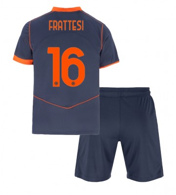 Inter Milan Davide Frattesi #16 Alternativní dres komplet pro Děti 2025-26 Krátkým Rukávem (+ Krátké kalhoty)