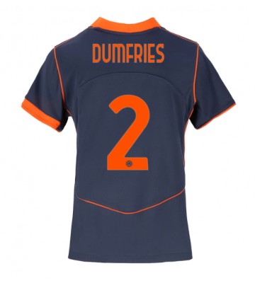 Inter Milan Denzel Dumfries #2 Alternativní Dres pro Dámy 2025-26 Krátkým Rukávem