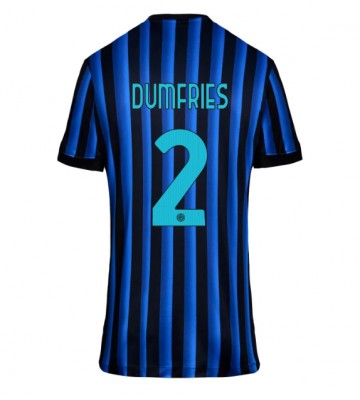 Inter Milan Denzel Dumfries #2 Domácí Dres pro Dámy 2025-26 Krátkým Rukávem
