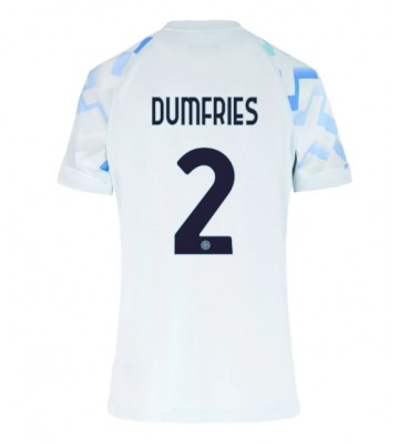Inter Milan Denzel Dumfries #2 Venkovní Dres pro Dámy 2025-26 Krátkým Rukávem
