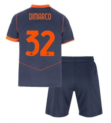 Inter Milan Federico Dimarco #32 Alternativní dres komplet pro Děti 2025-26 Krátkým Rukávem (+ Krátké kalhoty)