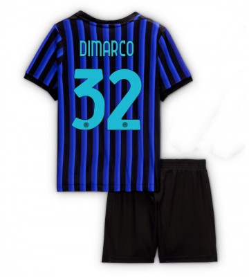 Inter Milan Federico Dimarco #32 Domácí dres komplet pro Děti 2025-26 Krátkým Rukávem (+ Krátké kalhoty)