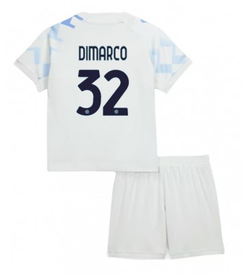Inter Milan Federico Dimarco #32 Venkovní dres komplet pro Děti 2025-26 Krátkým Rukávem (+ Krátké kalhoty)