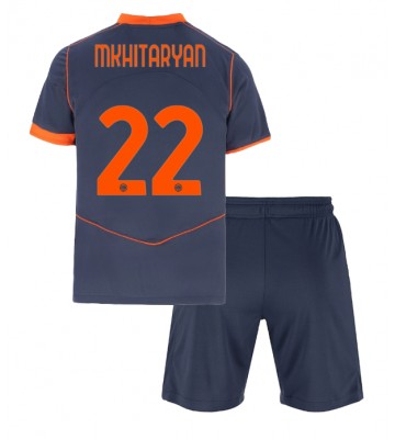 Inter Milan Henrikh Mkhitaryan #22 Alternativní dres komplet pro Děti 2025-26 Krátkým Rukávem (+ Krátké kalhoty)
