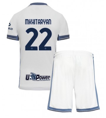 Inter Milan Henrikh Mkhitaryan #22 Venkovní dres komplet pro Děti 2024-25 Krátkým Rukávem (+ Krátké kalhoty)