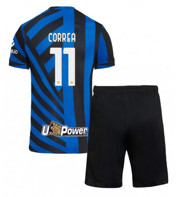 Inter Milan Joaquin Correa #11 Domácí dres komplet pro Děti 2024-25 Krátkým Rukávem (+ Krátké kalhoty)