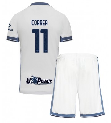 Inter Milan Joaquin Correa #11 Venkovní dres komplet pro Děti 2024-25 Krátkým Rukávem (+ Krátké kalhoty)