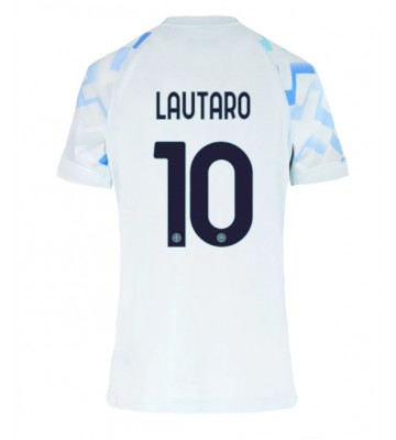 Inter Milan Lautaro Martinez #10 Venkovní Dres pro Dámy 2025-26 Krátkým Rukávem