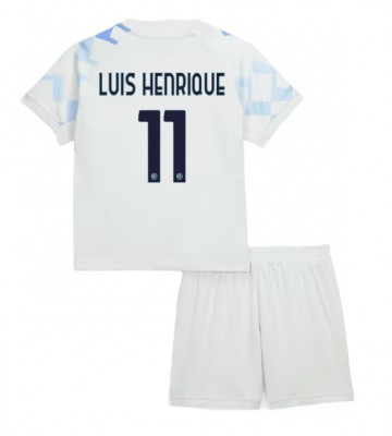 Inter Milan Luis Henrique #11 Venkovní dres komplet pro Děti 2025-26 Krátkým Rukávem (+ Krátké kalhoty)