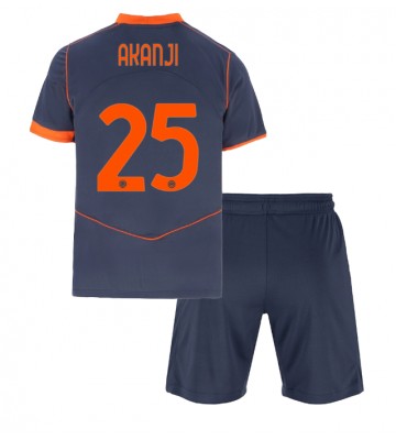 Inter Milan Manuel Akanji #25 Alternativní dres komplet pro Děti 2025-26 Krátkým Rukávem (+ Krátké kalhoty)