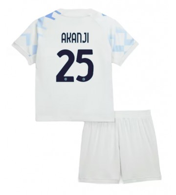 Inter Milan Manuel Akanji #25 Venkovní dres komplet pro Děti 2025-26 Krátkým Rukávem (+ Krátké kalhoty)