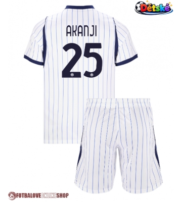 Inter Milan Manuel Akanji #25 Venkovní dres komplet pro Děti 2026-27 Krátkým Rukávem (+ Krátké kalhoty)