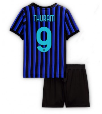 Inter Milan Marcus Thuram #9 Domácí dres komplet pro Děti 2025-26 Krátkým Rukávem (+ Krátké kalhoty)