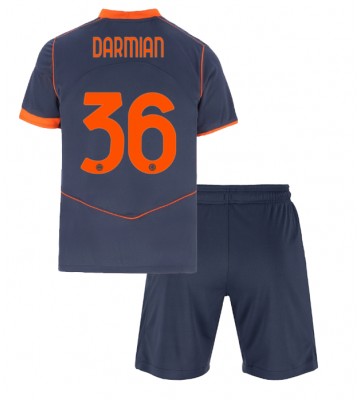 Inter Milan Matteo Darmian #36 Alternativní dres komplet pro Děti 2025-26 Krátkým Rukávem (+ Krátké kalhoty)