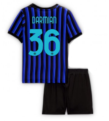 Inter Milan Matteo Darmian #36 Domácí dres komplet pro Děti 2025-26 Krátkým Rukávem (+ Krátké kalhoty)