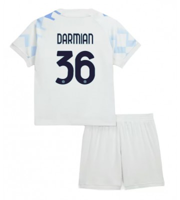 Inter Milan Matteo Darmian #36 Venkovní dres komplet pro Děti 2025-26 Krátkým Rukávem (+ Krátké kalhoty)