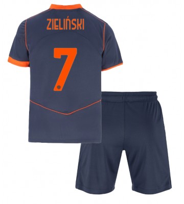 Inter Milan Piotr Zielinski #7 Alternativní dres komplet pro Děti 2025-26 Krátkým Rukávem (+ Krátké kalhoty)