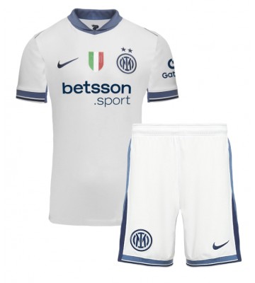 Inter Milan Venkovní dres komplet pro Děti 2024-25 Krátkým Rukávem (+ Krátké kalhoty)