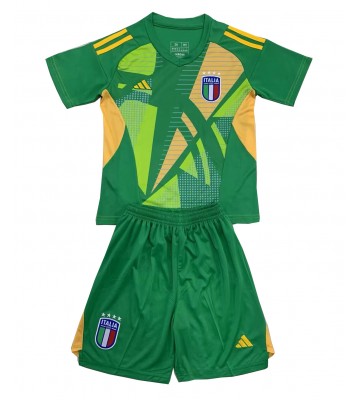Itálie Brankář Venkovní dres komplet pro Děti ME 2024 Krátkým Rukávem (+ Krátké kalhoty)