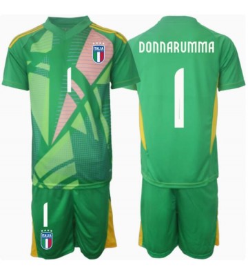 Itálie Gianluigi Donnarumma #1 Brankář Venkovní dres komplet pro Děti ME 2024 Krátkým Rukávem (+ Krátké kalhoty)
