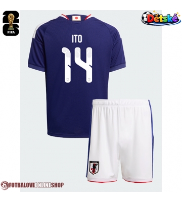 Japonsko Junya Ito #14 Domácí dres komplet pro Děti MS 2026 Krátkým Rukávem (+ Krátké kalhoty)