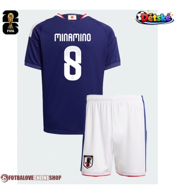Japonsko Takumi Minamino #8 Domácí dres komplet pro Děti MS 2026 Krátkým Rukávem (+ Krátké kalhoty)