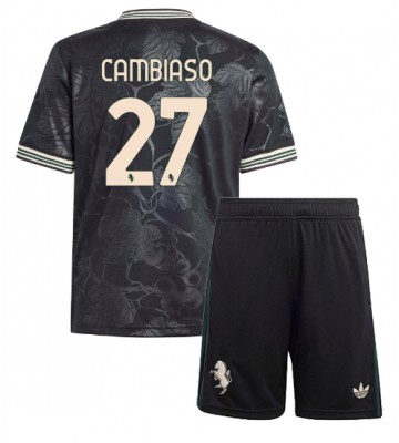 Juventus Andrea Cambiaso #27 Alternativní dres komplet pro Děti 2025-26 Krátkým Rukávem (+ Krátké kalhoty)