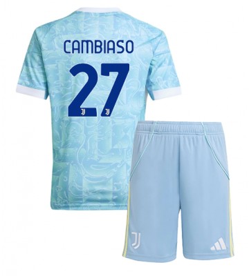 Juventus Andrea Cambiaso #27 Venkovní dres komplet pro Děti 2025-26 Krátkým Rukávem (+ Krátké kalhoty)