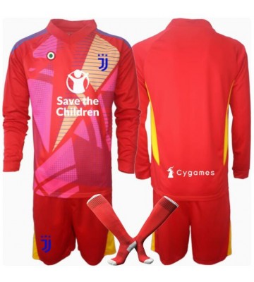 Juventus Brankář Domácí dres komplet pro Děti 2024-25 Dlouhým Rukávem (+ Krátké kalhoty)