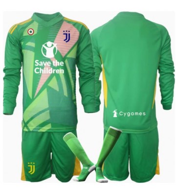Juventus Brankář Venkovní dres komplet pro Děti 2024-25 Dlouhým Rukávem (+ Krátké kalhoty)