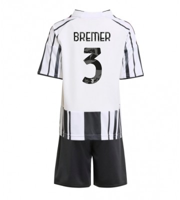 Juventus Gleison Bremer #3 Domácí dres komplet pro Děti 2025-26 Krátkým Rukávem (+ Krátké kalhoty)