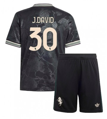 Juventus Jonathan David #30 Alternativní dres komplet pro Děti 2025-26 Krátkým Rukávem (+ Krátké kalhoty)