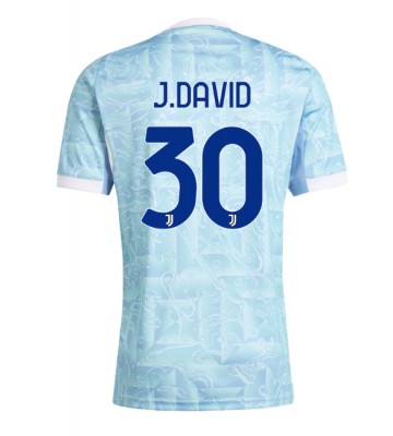 Juventus Jonathan David #30 Venkovní Dres 2025-26 Krátkým Rukávem