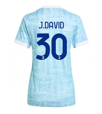 Juventus Jonathan David #30 Venkovní Dres pro Dámy 2025-26 Krátkým Rukávem