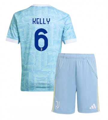 Juventus Lloyd Kelly #6 Venkovní dres komplet pro Děti 2025-26 Krátkým Rukávem (+ Krátké kalhoty)