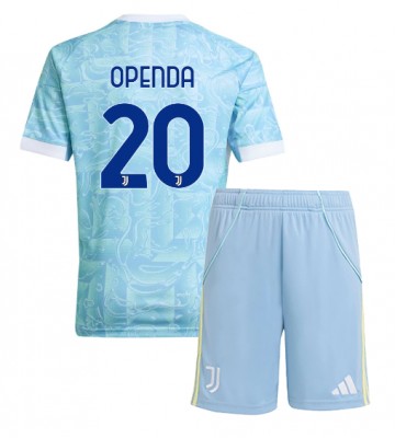 Juventus Lois Openda #20 Venkovní dres komplet pro Děti 2025-26 Krátkým Rukávem (+ Krátké kalhoty)
