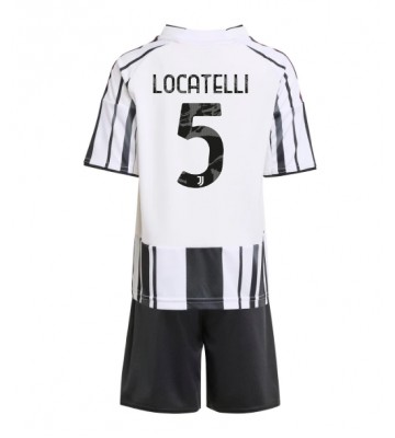 Juventus Manuel Locatelli #5 Domácí dres komplet pro Děti 2025-26 Krátkým Rukávem (+ Krátké kalhoty)