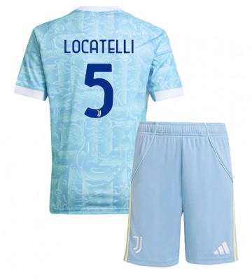 Juventus Manuel Locatelli #5 Venkovní dres komplet pro Děti 2025-26 Krátkým Rukávem (+ Krátké kalhoty)
